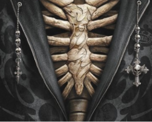 Gothic skull black & white shirt